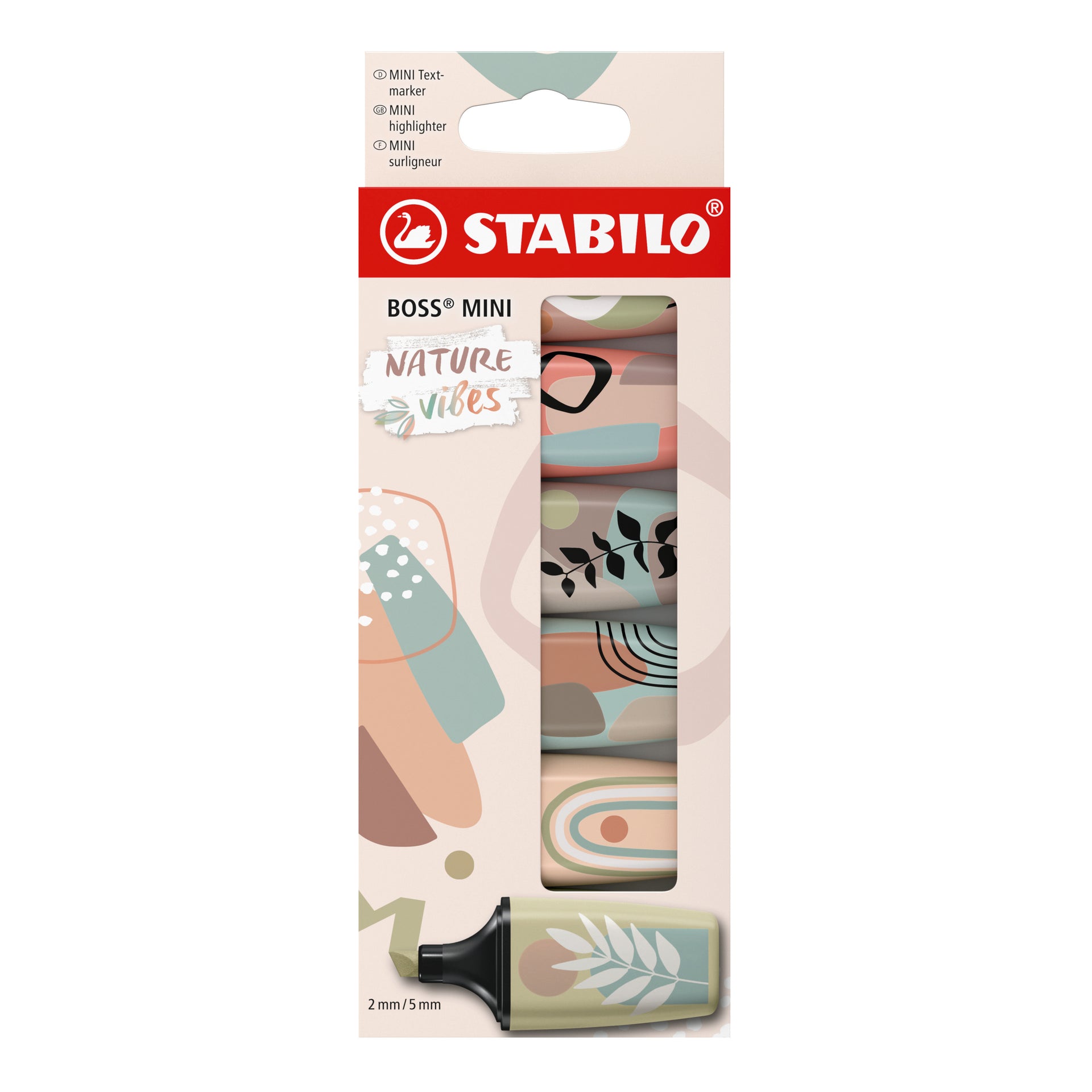 Stabilo - Evidenziatore boss mini natura culo 6 pezzi