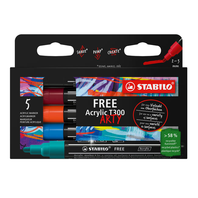 Stabilo -  FREE Acrylic T300 Set 2 Urban (692/753, 692/732, 692/740, 692/719, 692/746)