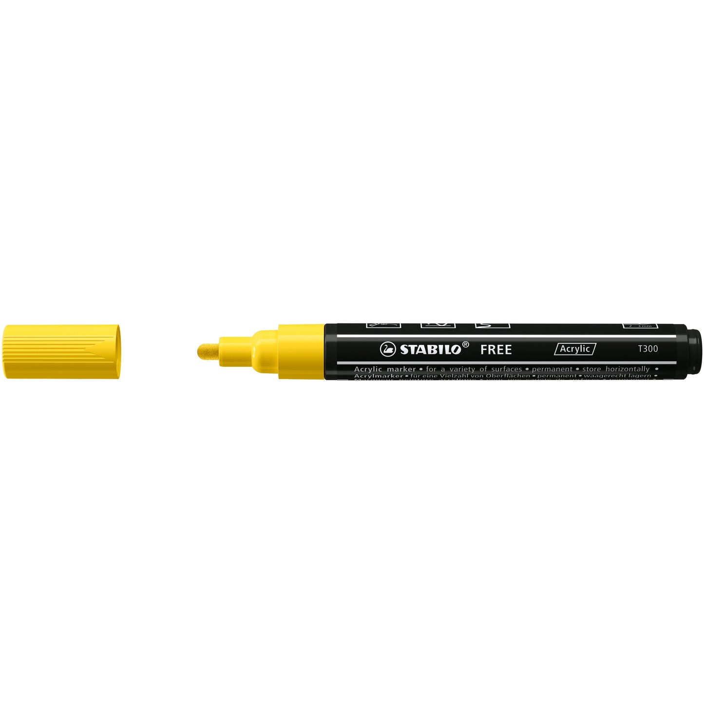 Stabilo - Pennarello acrilico Free acrilico T300 giallo
