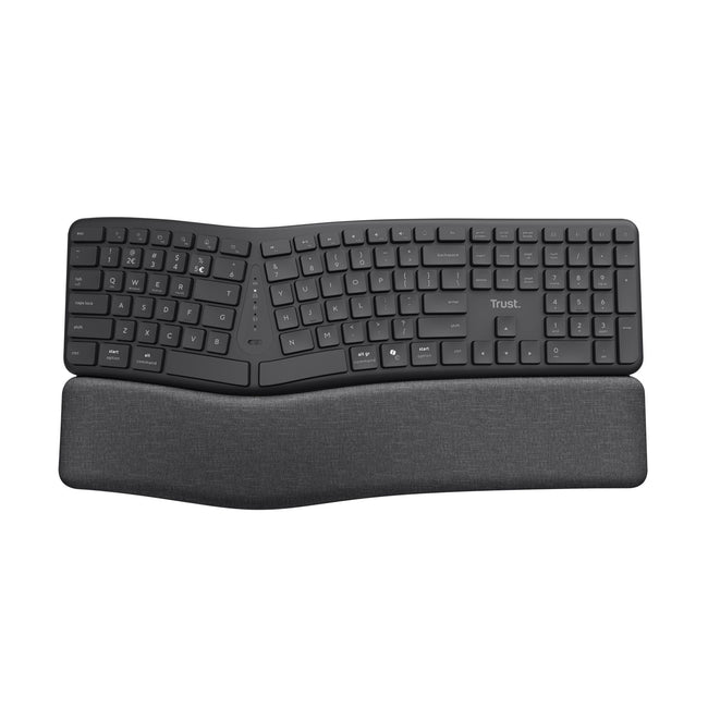 Trust -  Keyra Draadloos ergonomisch toetsenbord voor meerdere apparaten