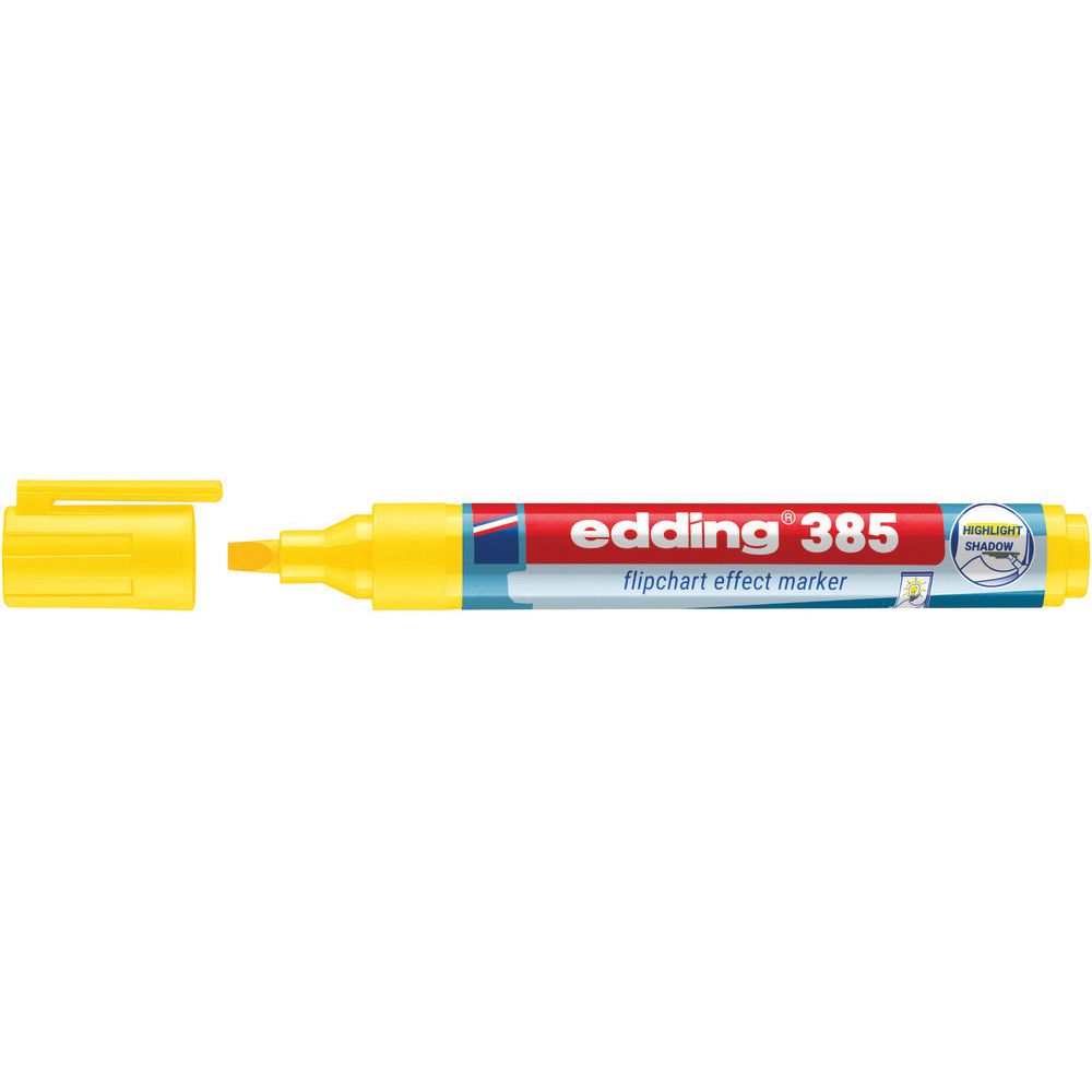 Edding - Pennarello 385 pennello per lavagna a fogli mobili giallo