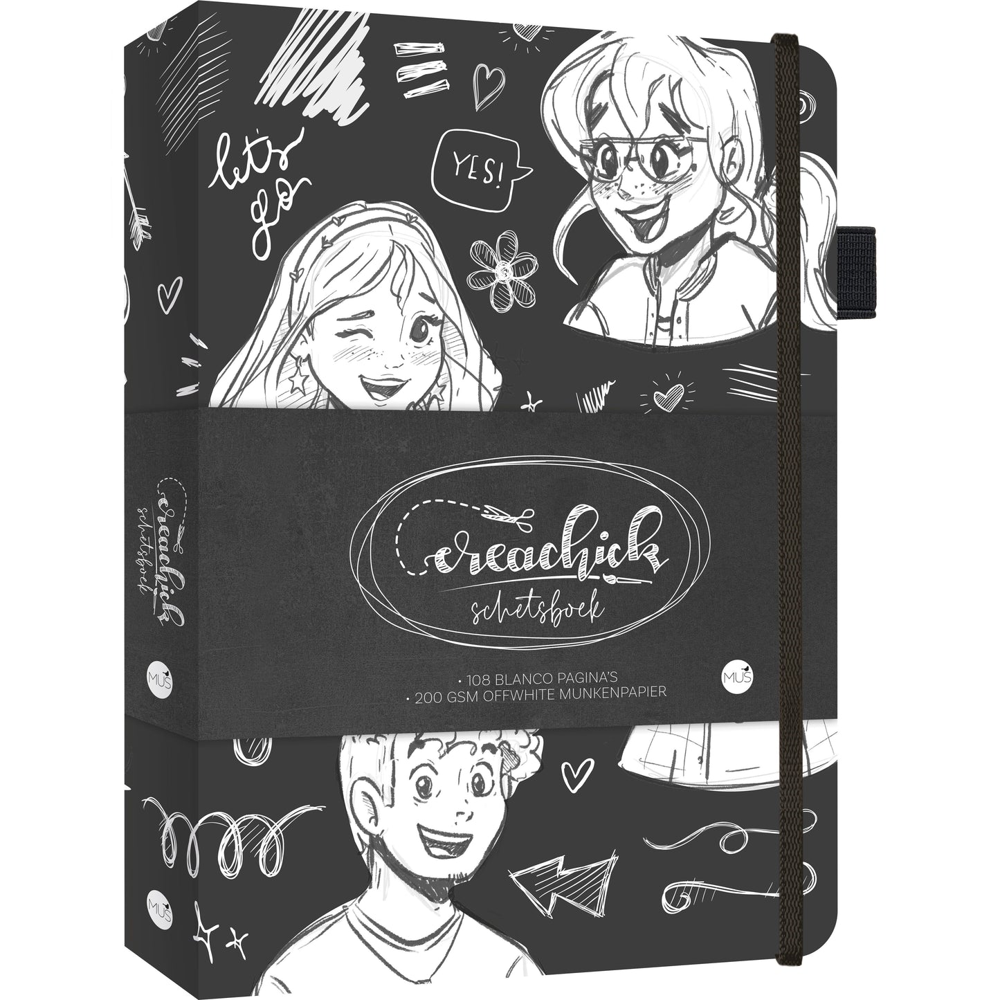 Crea Chick - Carnet de croquis CreaChick Noir