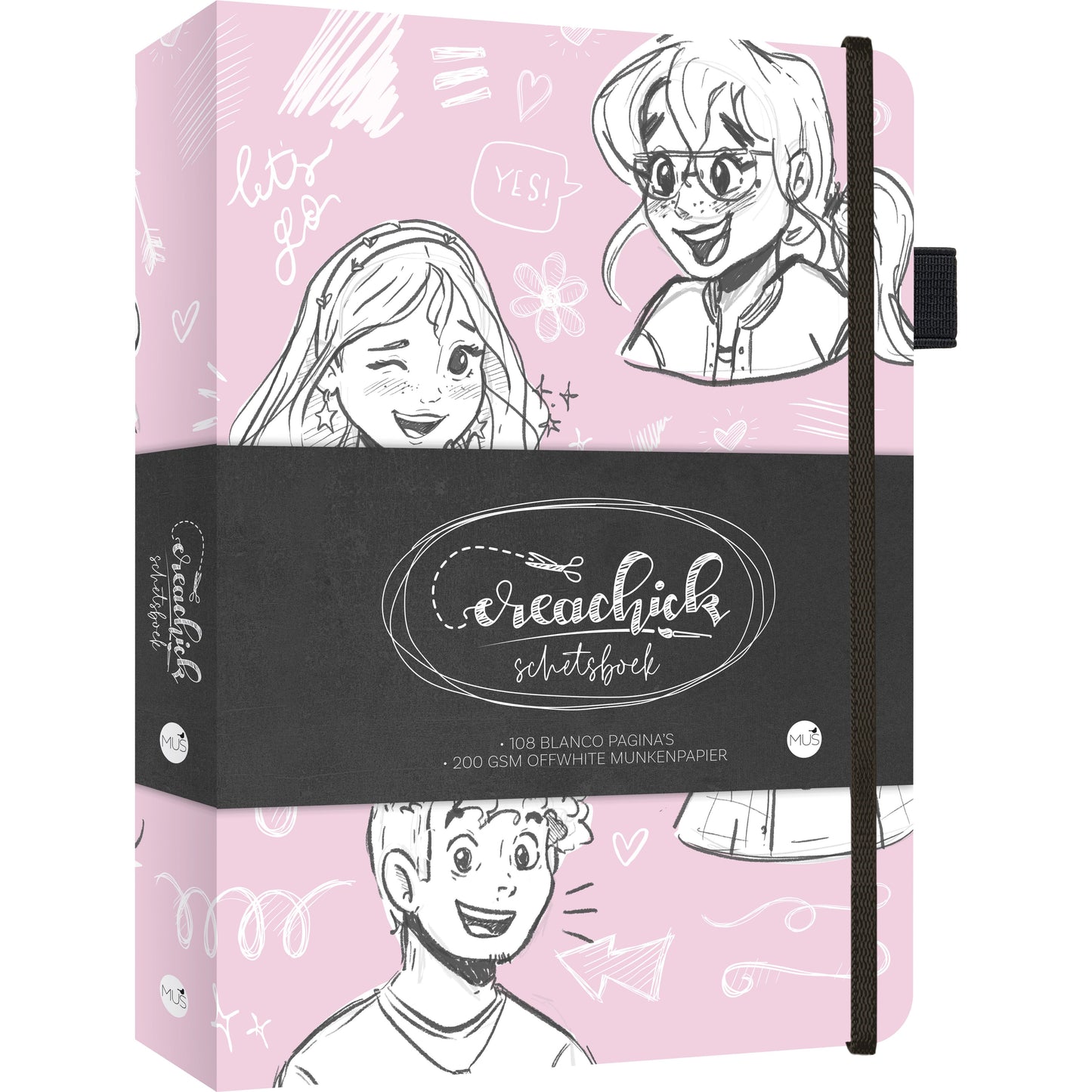 Crea Chick -  Schetsboek creachick pink