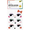 Folia Paper - Googly eyes folia with eyelashes 30mm set of 6 pieces