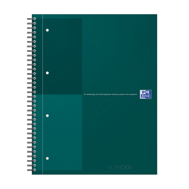 Oxford - Carnet spirale noir oxf international a4+ ligne vert | 5 pièces