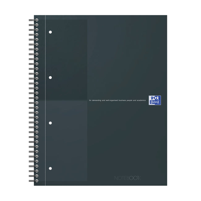 Oxford -  Spiraalblok International Notebook A4+ lijn zwart | 5 stuks