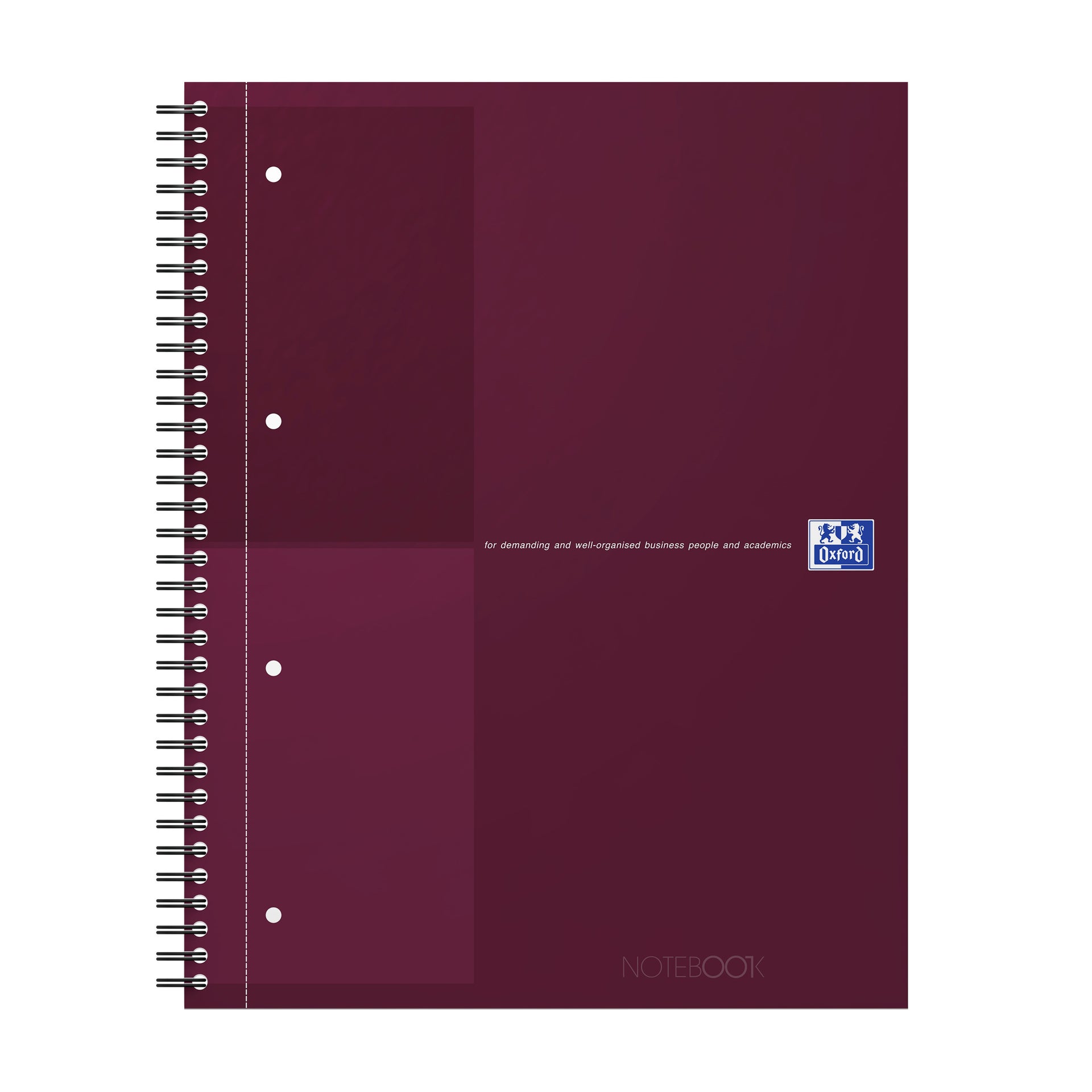 Oxford - Spiral blk oxf international notebk a4+ linea rossa
