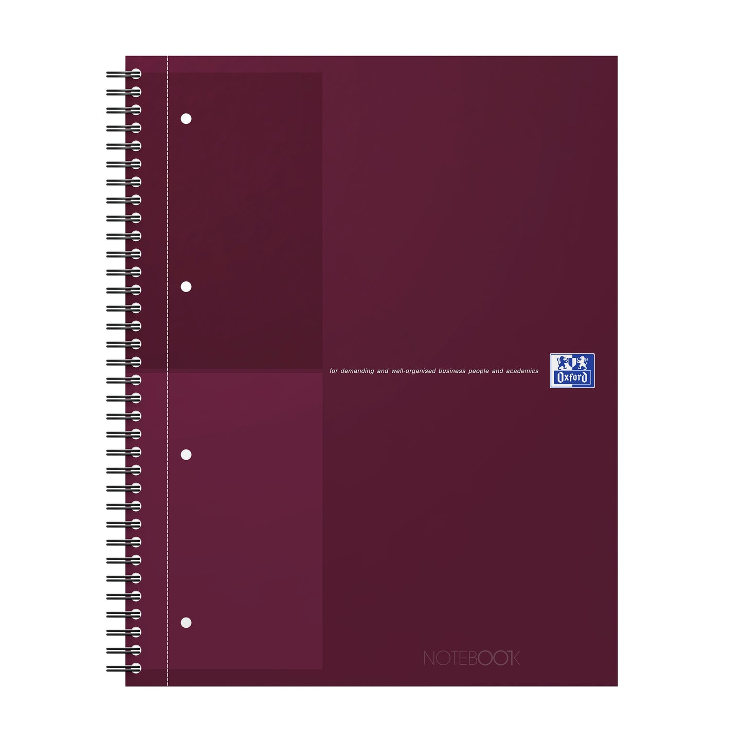 Oxford -  Spiraalblok International Notebook A4+ lijn rood