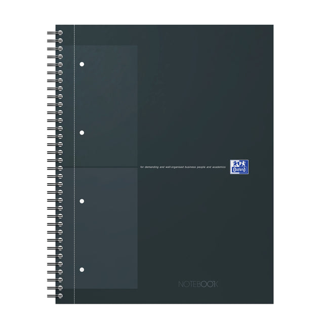 Oxford - Spiral blk oxf international notebk a4+ rt 5x5 black | 5 pieces