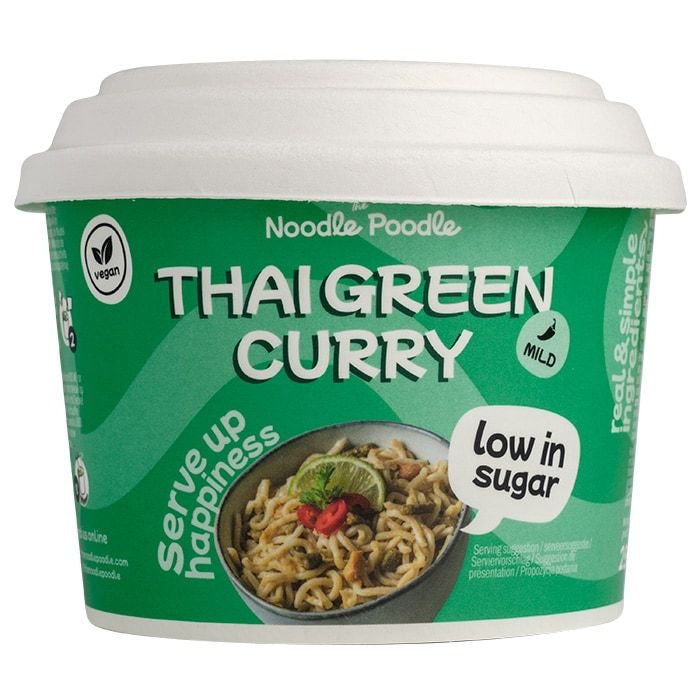 The Noodle Poodle -  Noodles Thai green curry bak 250 gram | 8 stuks
