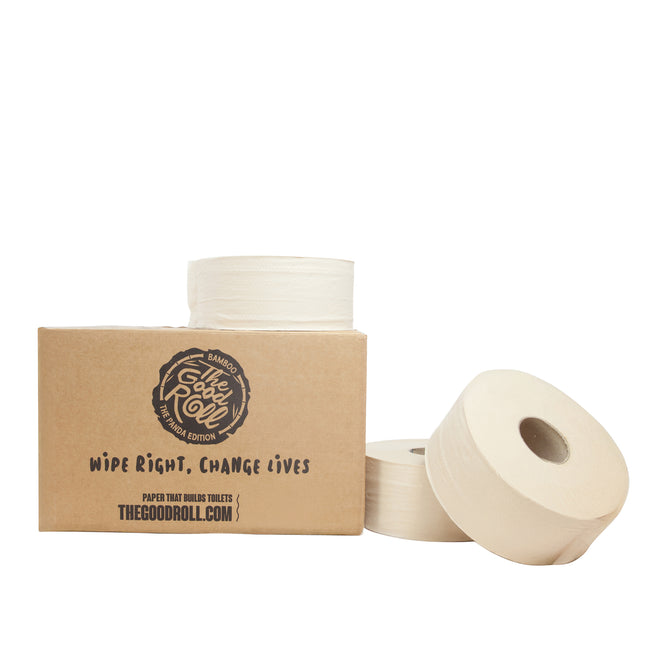 The Good Roll -  Toiletpapier  jumbo klein bamboe 2-laags 18x180m naturel