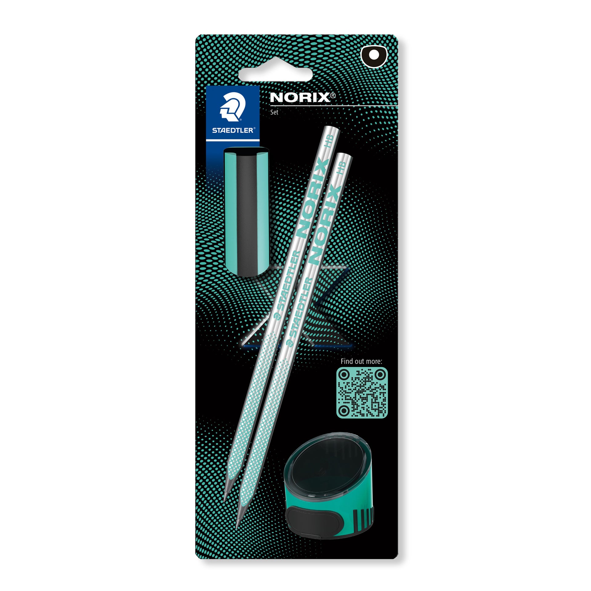Staedtler - Matita grafite norix blister 2 pz hb nero verde | 8 pezzi