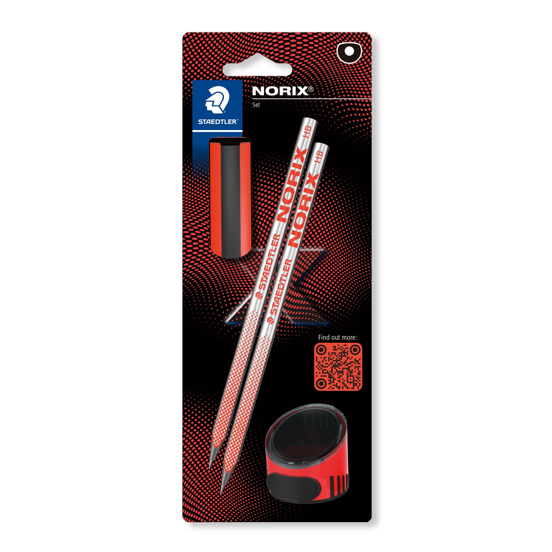 Staedtler - Matita grafite norix blister 2 pz hb corallo nero