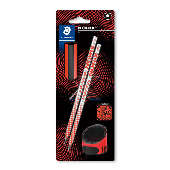 Staedtler - Lapiz grafito norix blister 2uds hb coral negro