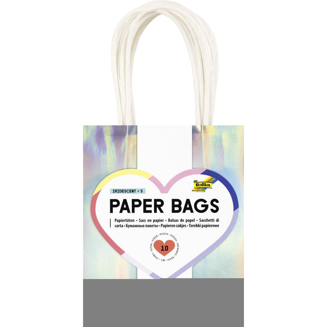 Folia Paper -  Cadeautas folia iriserend kraft 12x15x5.5cm 10st