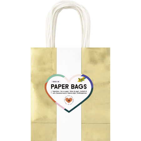 Folia Paper - Gift bag Folia gold kraft 24x31x12cm 20 pieces