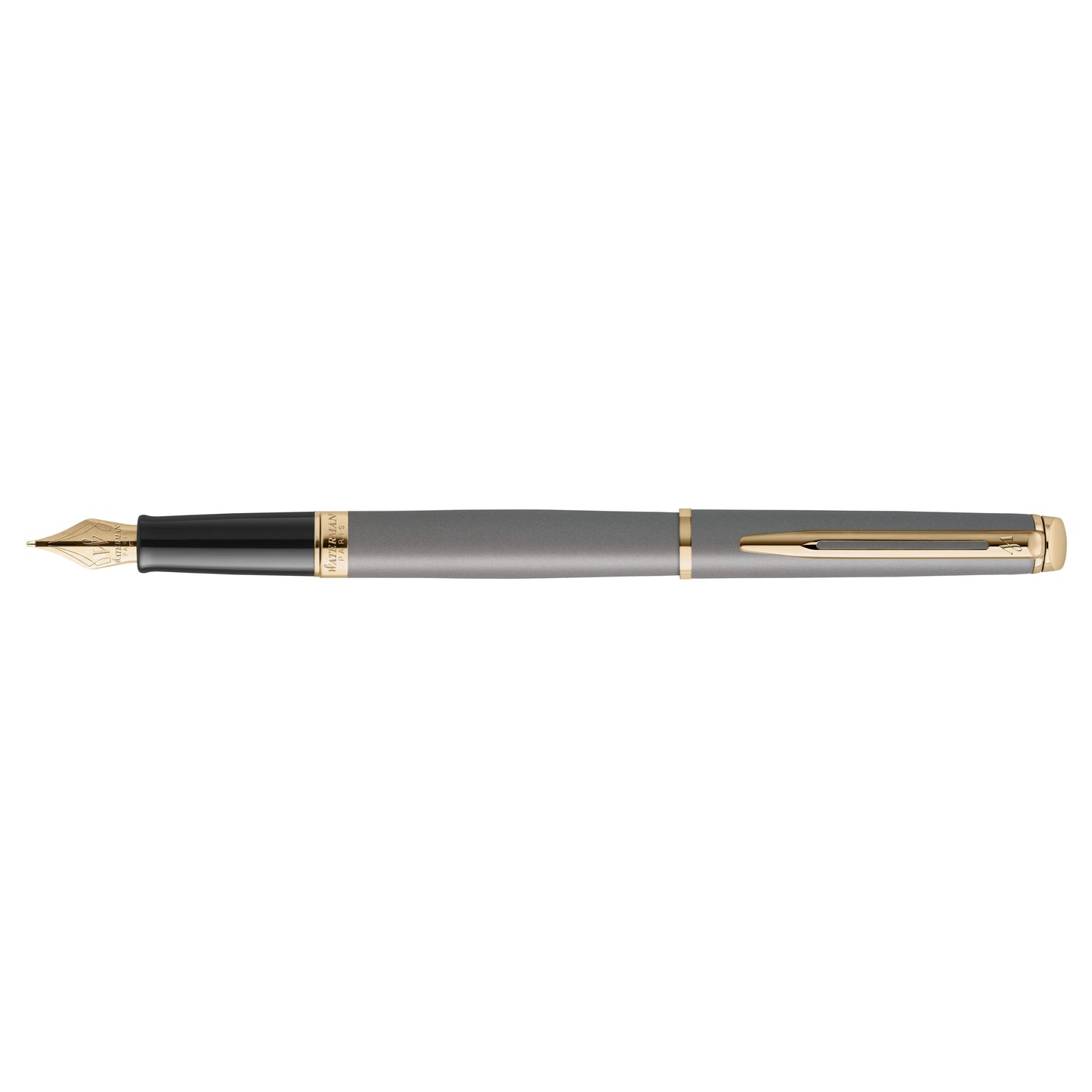 Waterman - Stylo plume hemisp fashion gt f gris métallisé