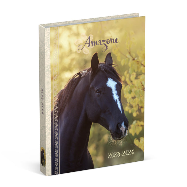 Lannoo - Agenda scolaire 25-26 Chevaux 1 jour/1 page jaune