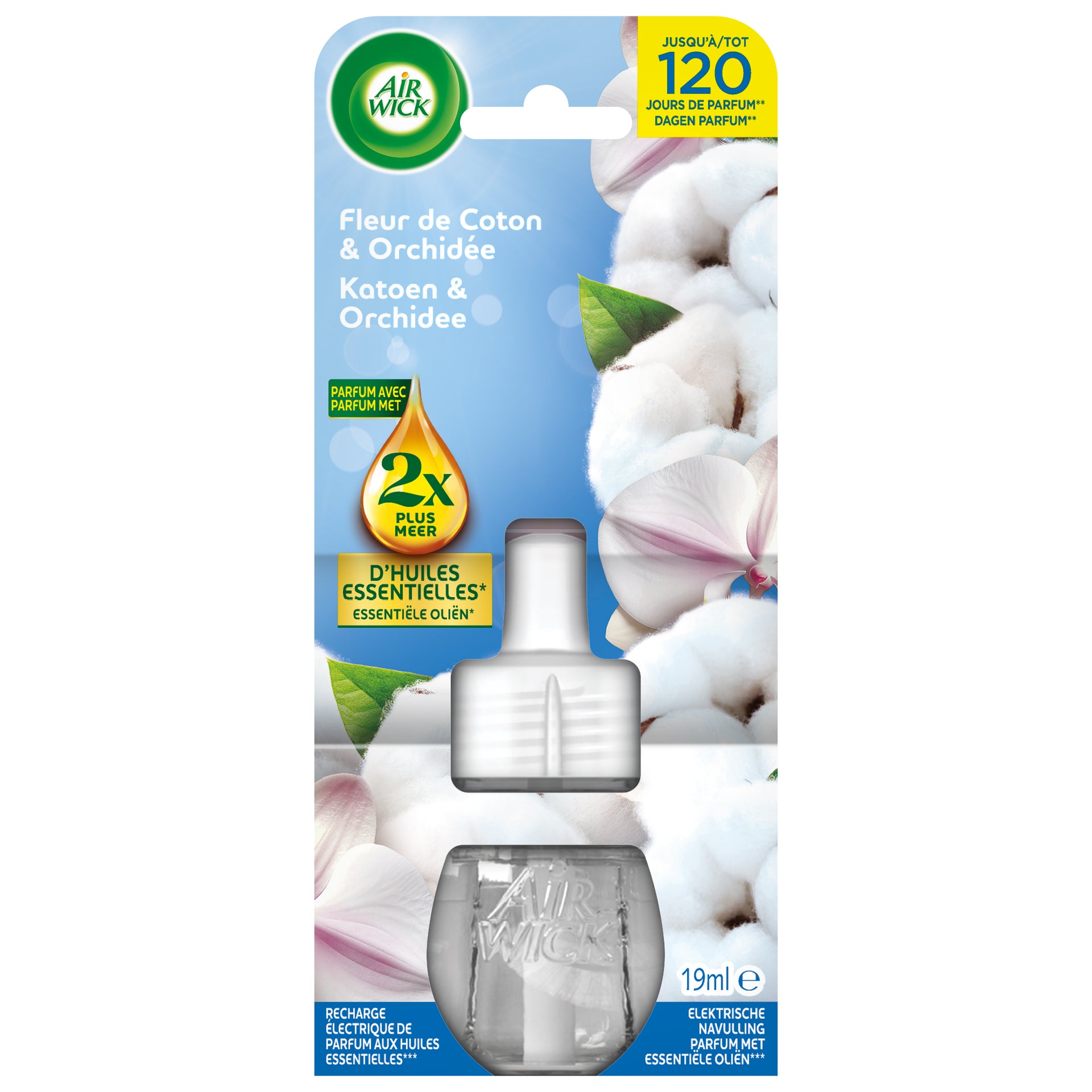 Airwick - Désodorisant elc coton f recharge 19ml