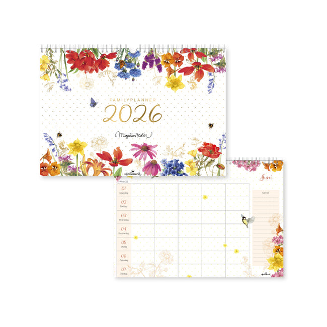 Hallmark -  Familieplanner 26 marjolein bastin bloemen 1mnd/1p