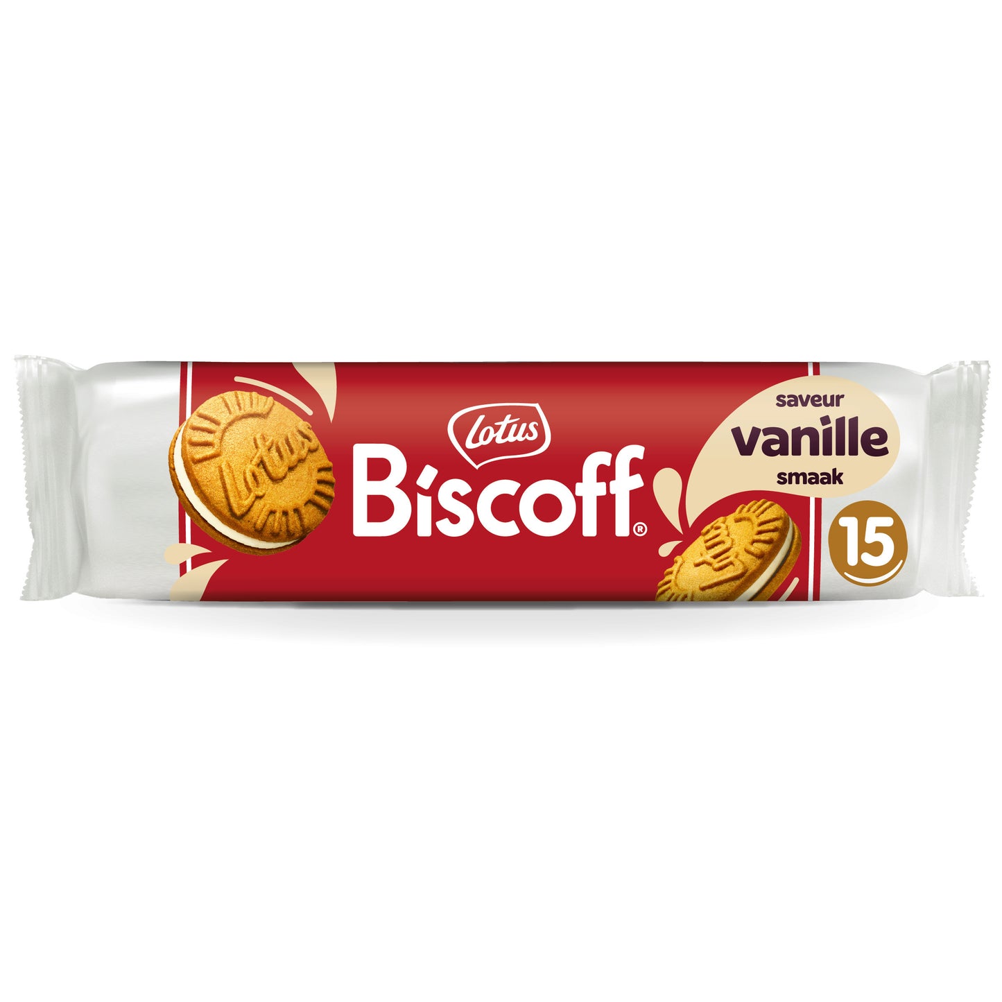 Lotus -  Koekjes  Biscoff speculoos sandwich vanille 15 stuks