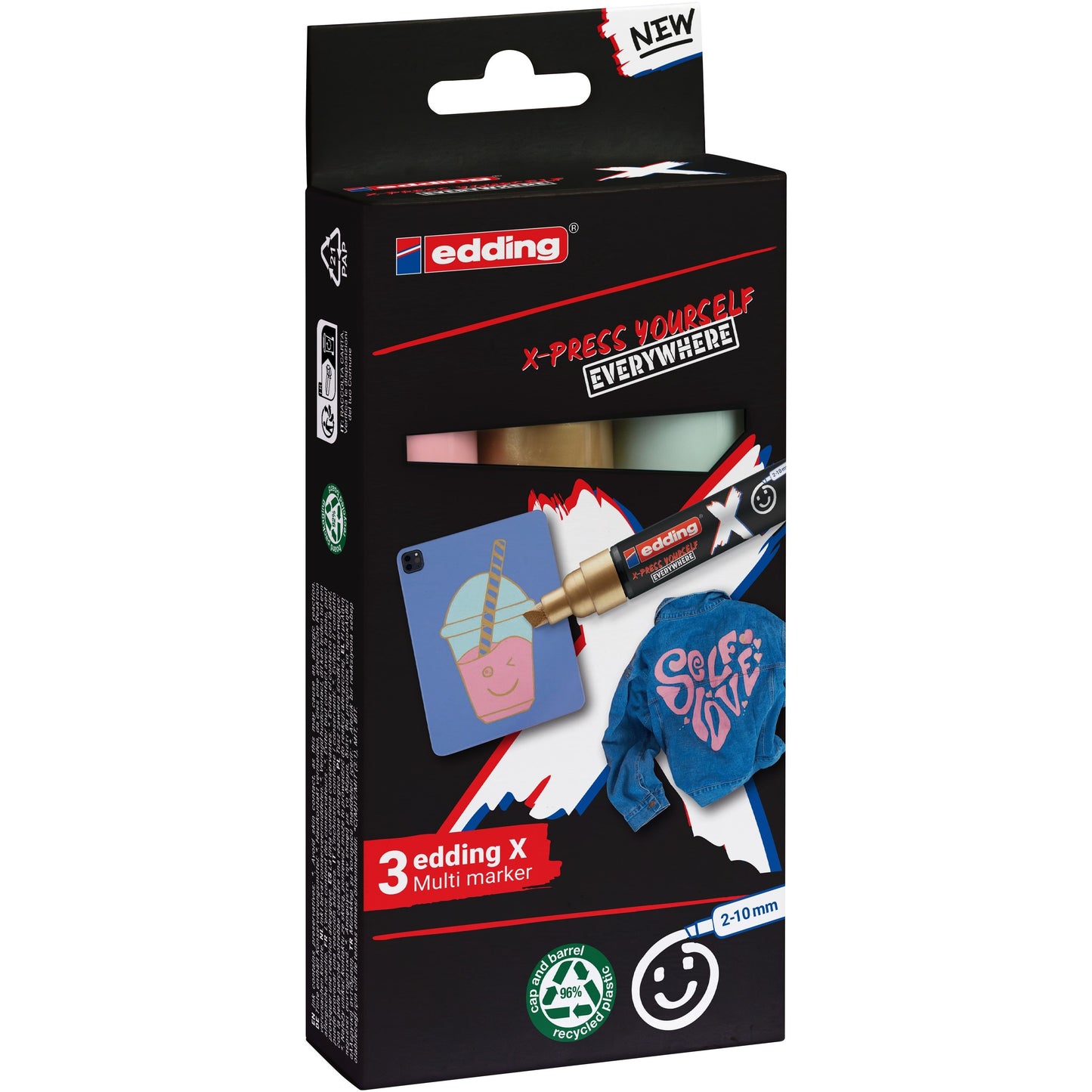 Edding -  6900 x multi m. 3pcs set pastel col.