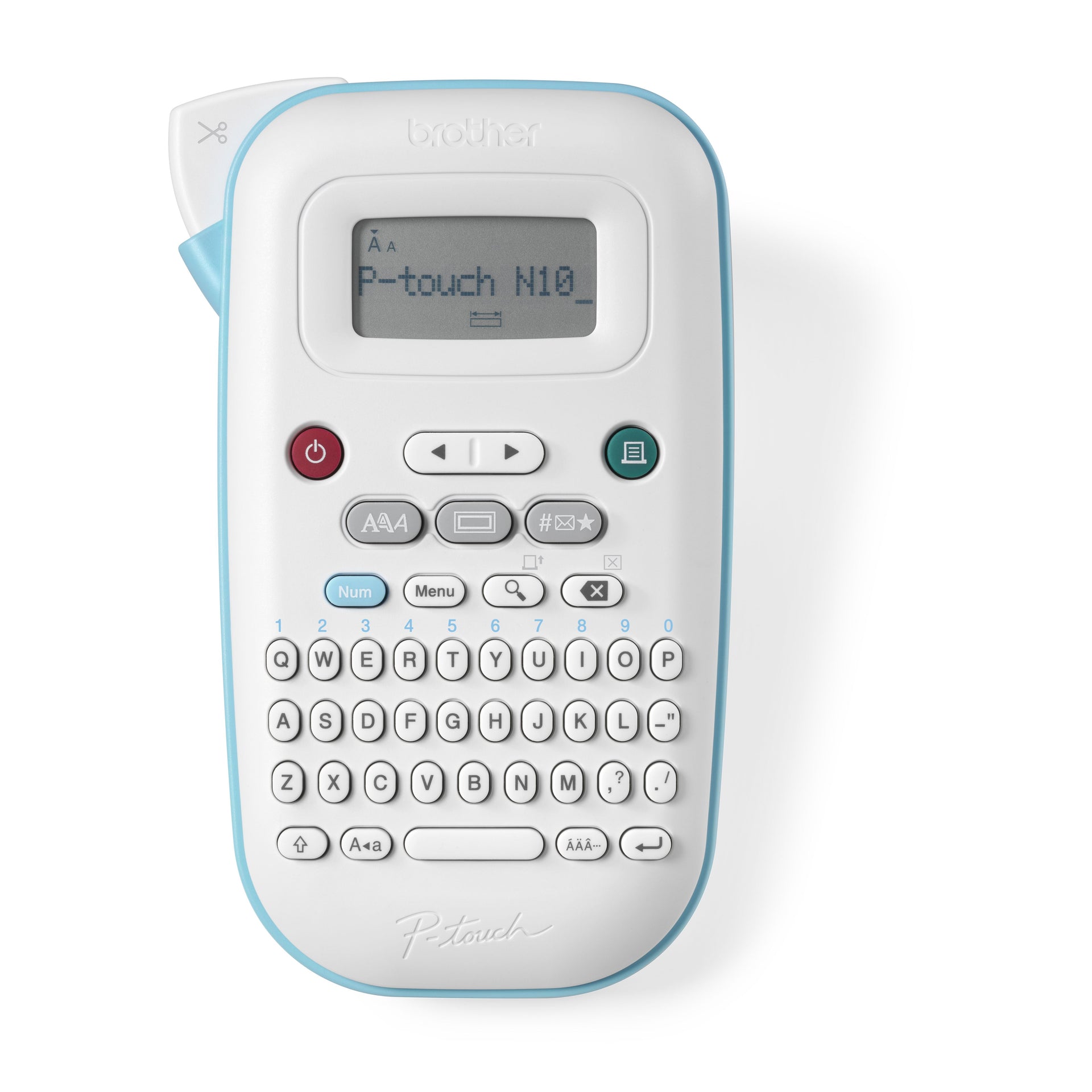 Brother - Stampante per etichette P-touch Btag PT-N10 portatile qwerty 12mm bianca