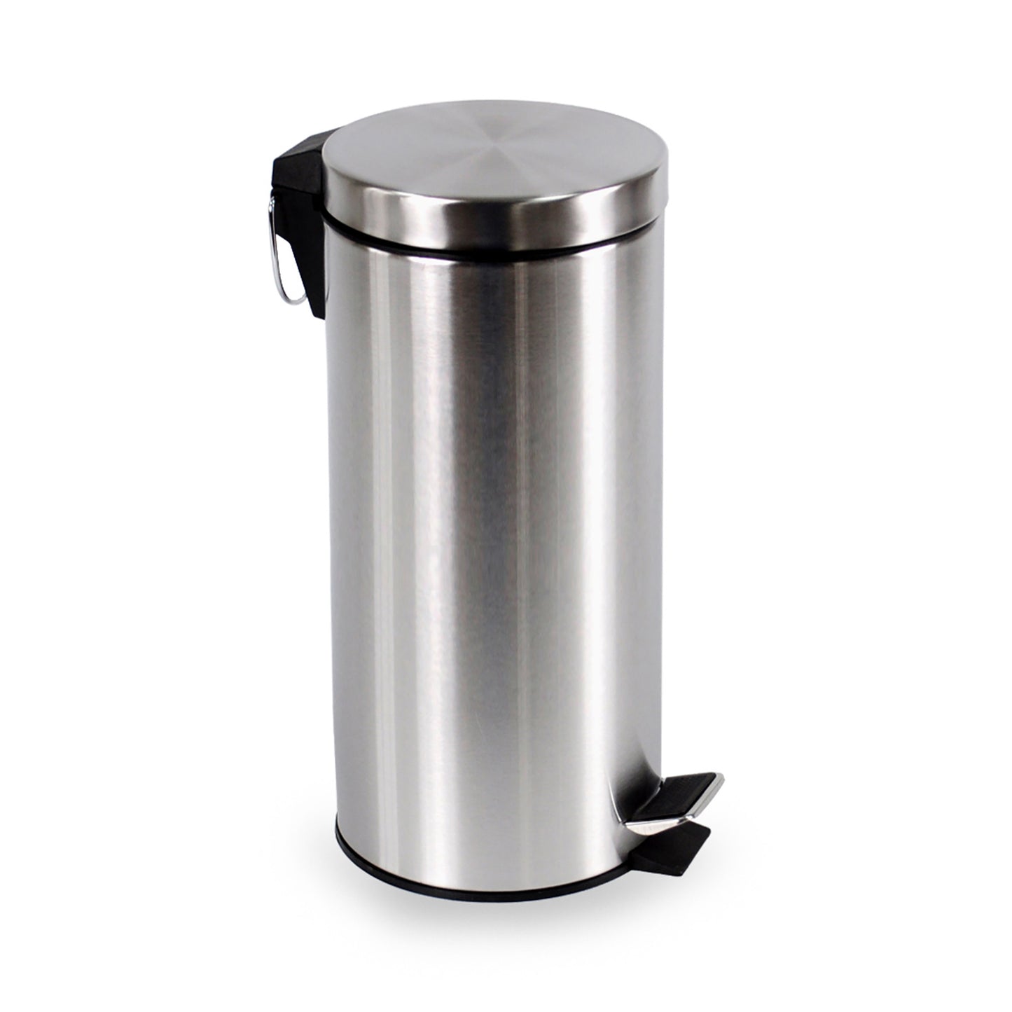 BRASQ - Pattumiera a pedale 30 litri in acciaio inox