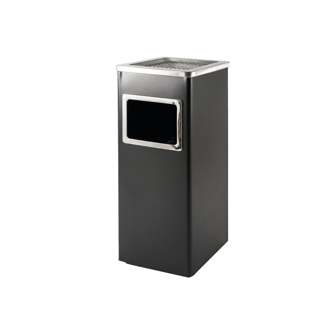 BRASQ - Pattumiera con posacenere 16 litri at600 nero