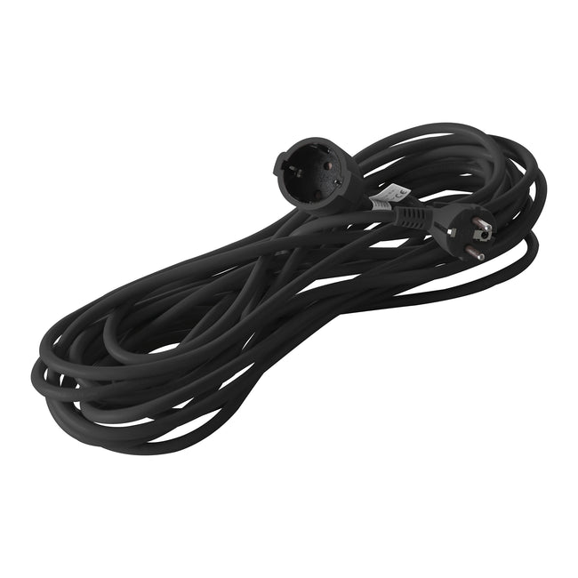 BRASQ - Cable alargador 30m negro | 4 piezas