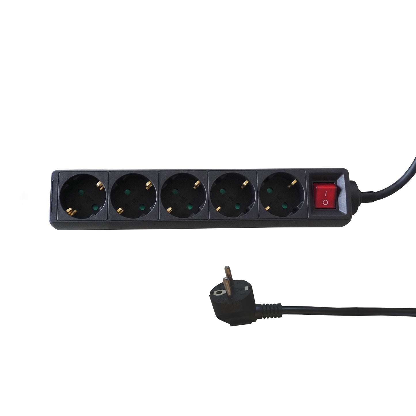 BRASQ -  Stekkerdoos  5 voudig 5 meter zwart