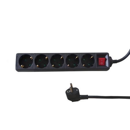 BRASQ - Power strip 5x 5 meters black