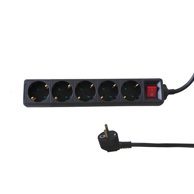 BRASQ - Steckdosenleiste 5x 5 Meter schwarz