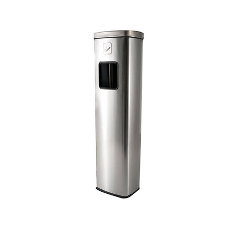 BRASQ - Waste bin with ashtray 20 liters at400 stainless steel
