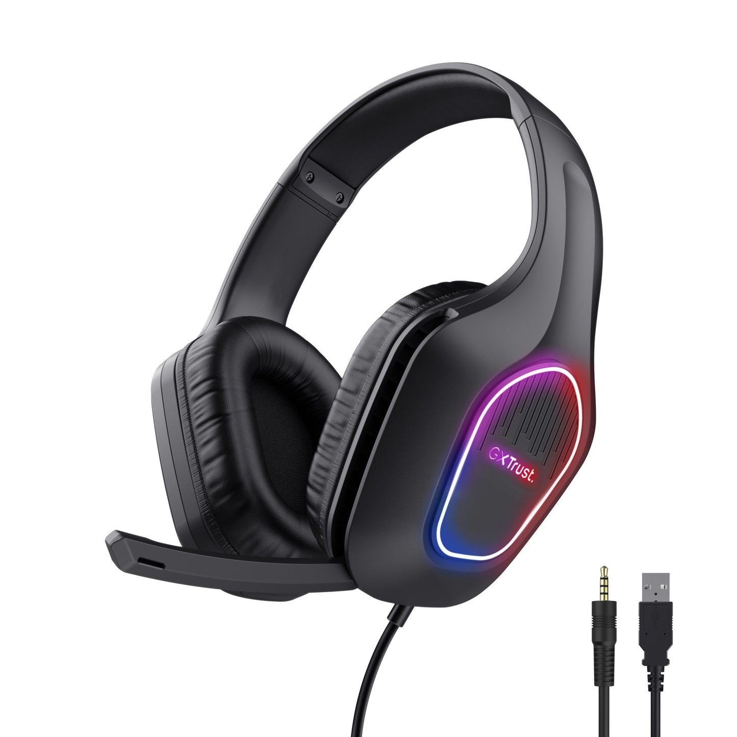 Trust - Casque de jeu GXT416 Zirox LED noir