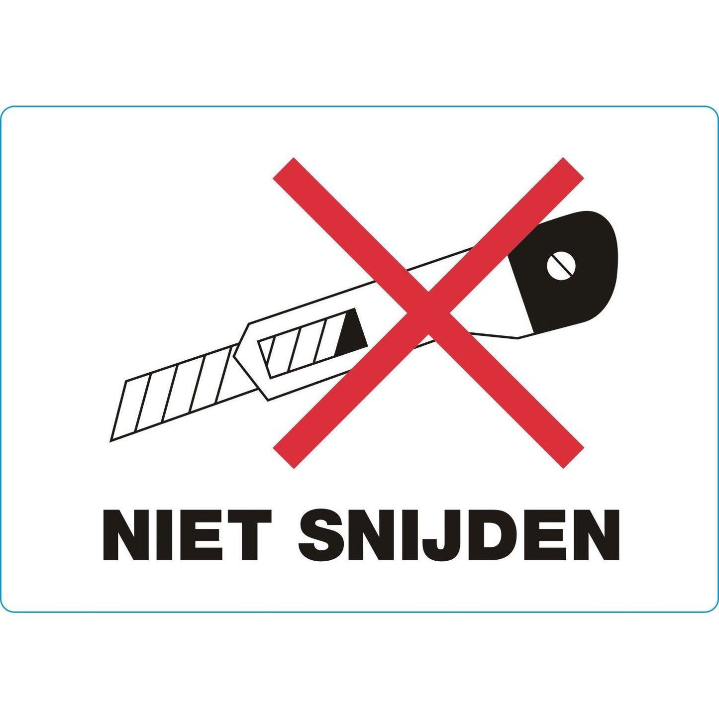 IEZZY -  Waarschuwingsetiket niet snijden 500 stuks