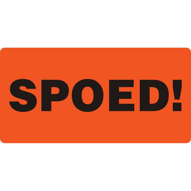 IEZZY -  Waarschuwingsetiket spoed 500 stuks