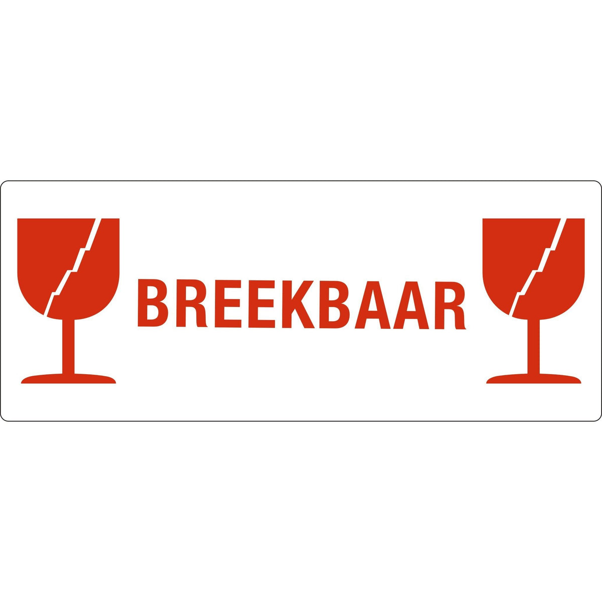 IEZZY -  Waarschuwingsetiket breekbaar/glas 500 stuks