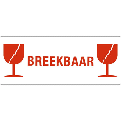 IEZZY -  Waarschuwingsetiket breekbaar/glas 500 stuks