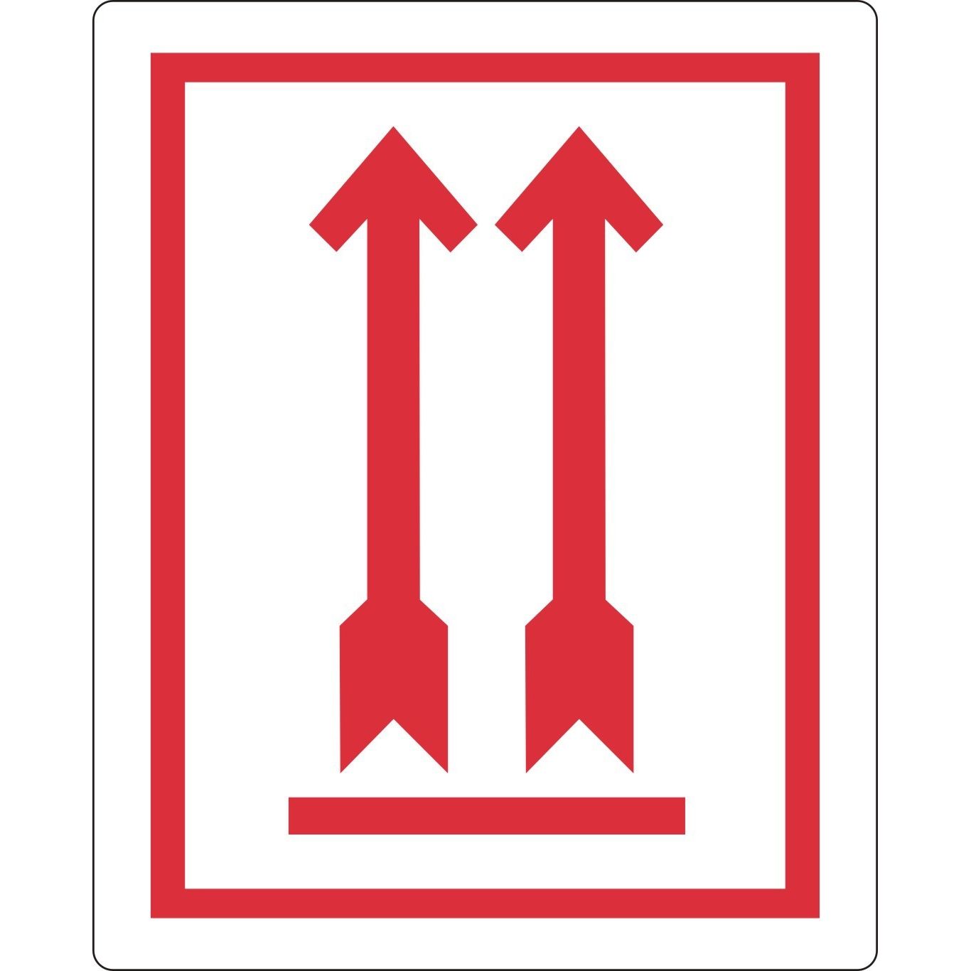 IEZZY - Warnschild Pfeil nach oben rd 500 Stück