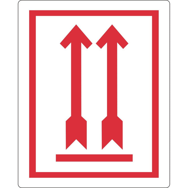 IEZZY -  Waarschuwingsetiket pijl omhoog 74x105mm 500 stuks
