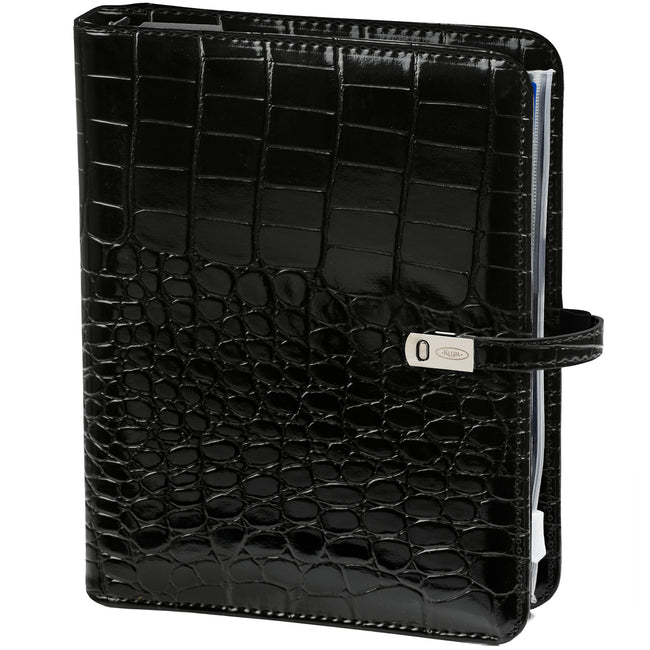 Kalpa - Organiseur a5 + ag25-26 7d/2p croco noir