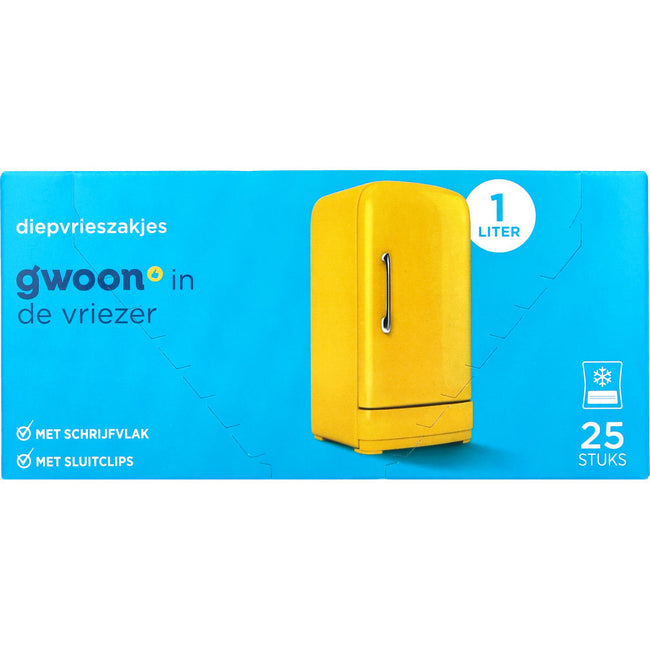 G'woon - Freezer bag gwoon 25 x 1 liter | 24 pieces