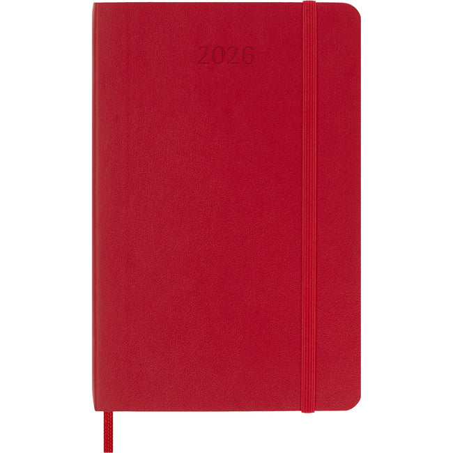 Moleskine -  Agenda 2026 12M Planner Weekly 7dagen/1pagina pocket sc scarlet red