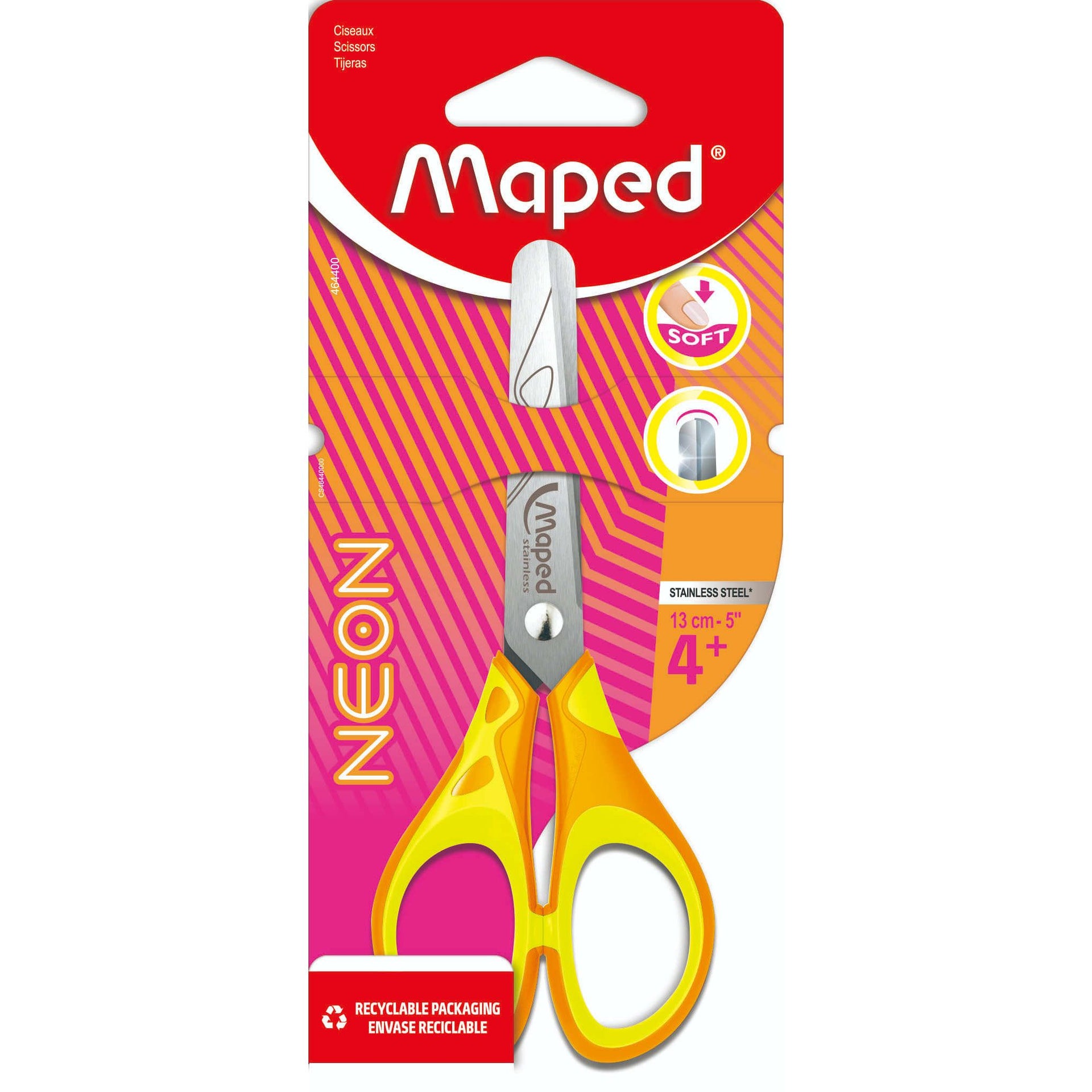 Maped - Forbici per bambini neon 13 cm assortite