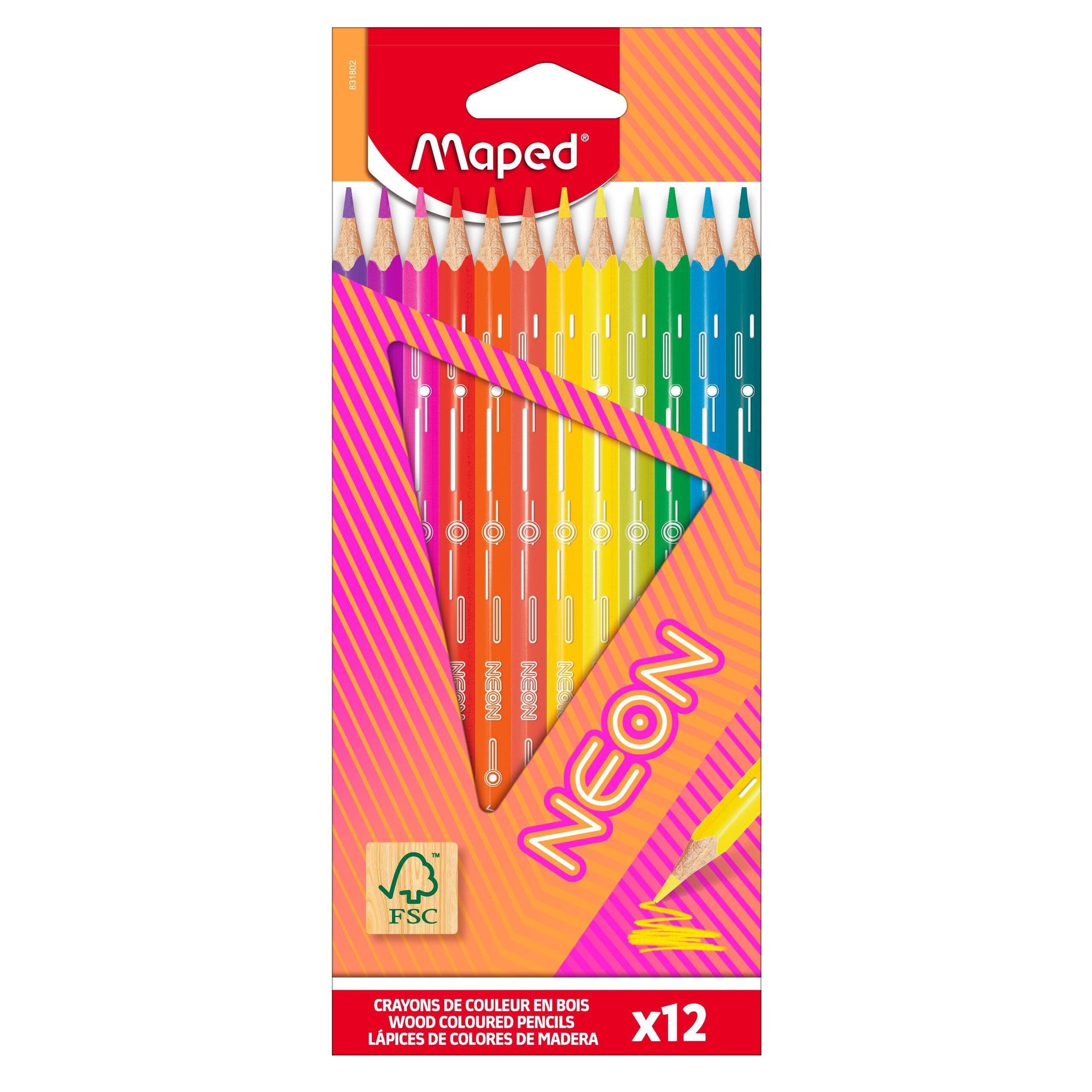 Maped - Matita colorata neon 12 colori