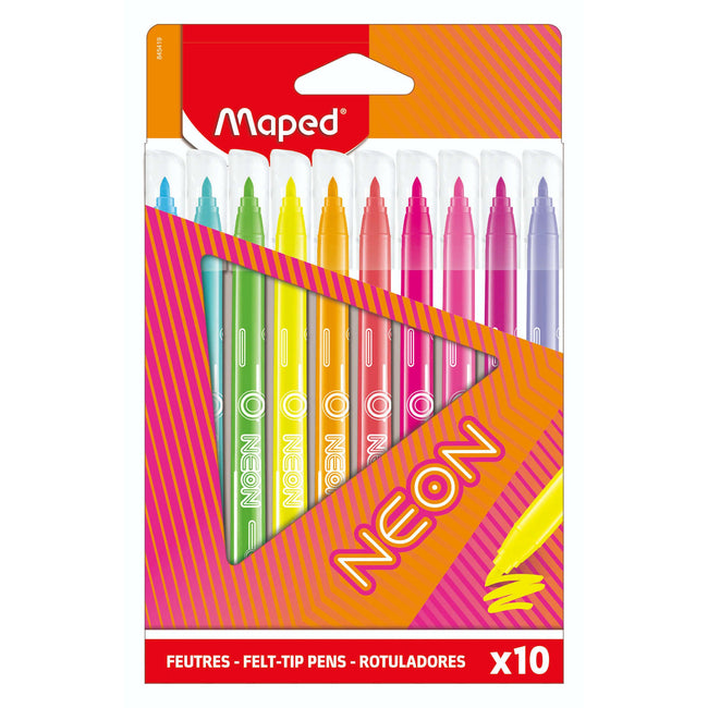 Maped - Felt-tip pen neon set 10 colours