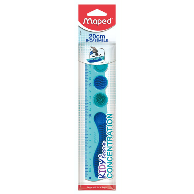 Maped -  Liniaal  kidy learn concentration 20 cm blauw
