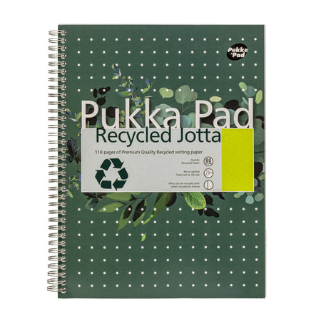 Pukka Pad - Blocco note universitario Jotta Recyc, linea A4, 110 pagine