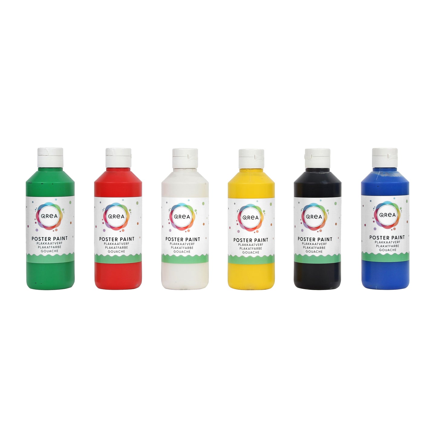 Qrea - Poster paint set of 6 standard colors 250ml